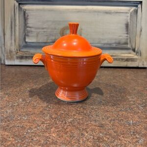 Vintage fiesta Ceramic Sugar Bowl with Lid